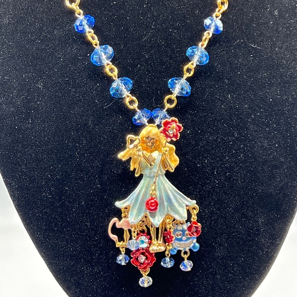 RARE- New Authentic Kirks Folly Alice in Wonderland Pin Brooch and Necklace - Picture 11 of 11